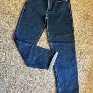 Blue Straight-Leg Jeans with Rich Indigo Hue